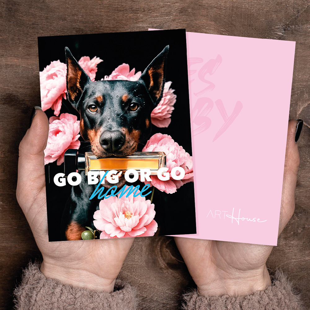 Dog Fashion Power Postkarte
