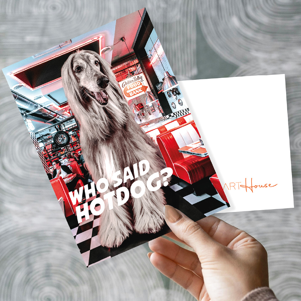 Hotdog? Postkarte für Hundefreunde