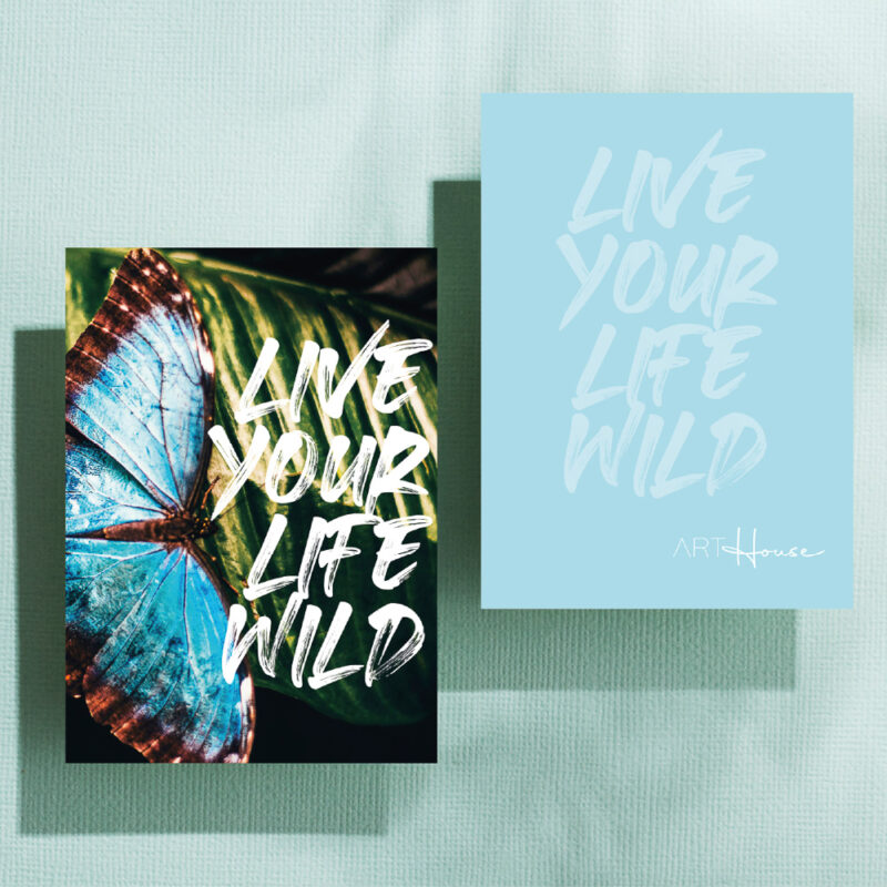 Live Your Life Wild -Postkarte